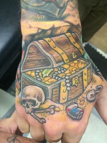 Piratų rankų tatuiruočių dizainas