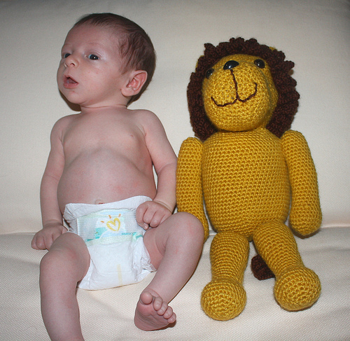 Žaislai 4 mėnesių kūdikiui - žaislas su liūtu