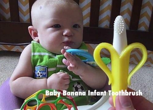 4 Aylık Bebek Oyuncakları - Muzlu Diş Fırçası