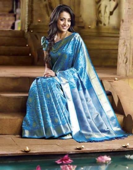 trisha blue saree seksuali