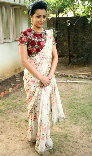 trisha baltoje saree