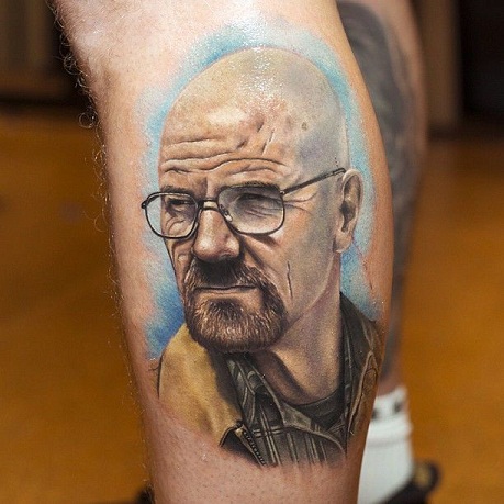 Spalvota portreto tatuiruotė