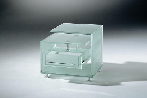 διαφανή έπιπλα σχεδιαστής κατασκευασμένα από πλαστικό γυάλινο τραπέζι