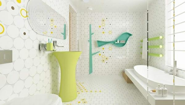 ονειρεμένοι κύκλοι μπάνιου με μοτίβα πλακάκια