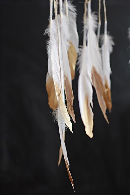 dream catchers tinker με φυσικά υλικά φτερό