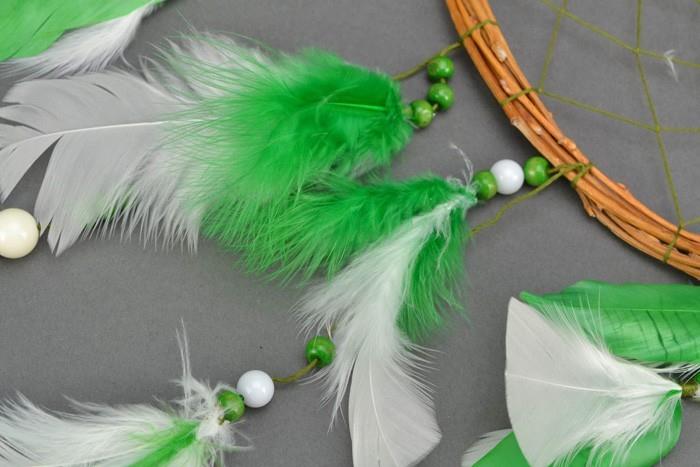 tinker dream catchers με φυσικά υλικά πράσινο