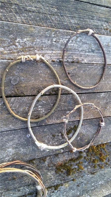 tinker dream catchers με φυσικά υλικά ιτιά
