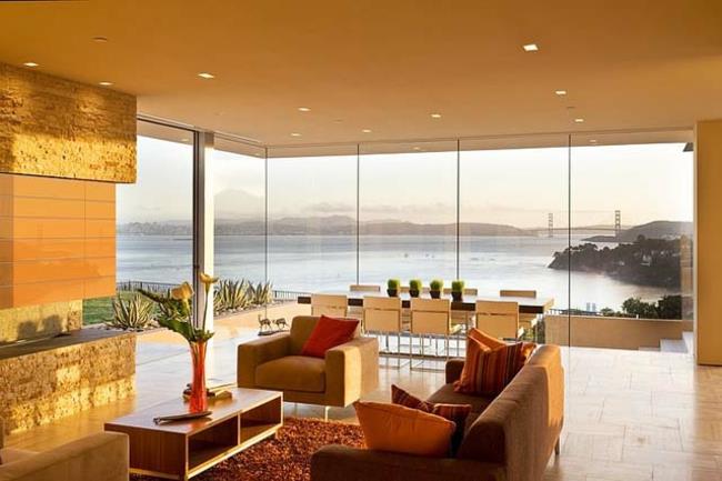 dream home san francisco μοντέρνο σαλόνι τζάκι ενσωματωμένα φώτα