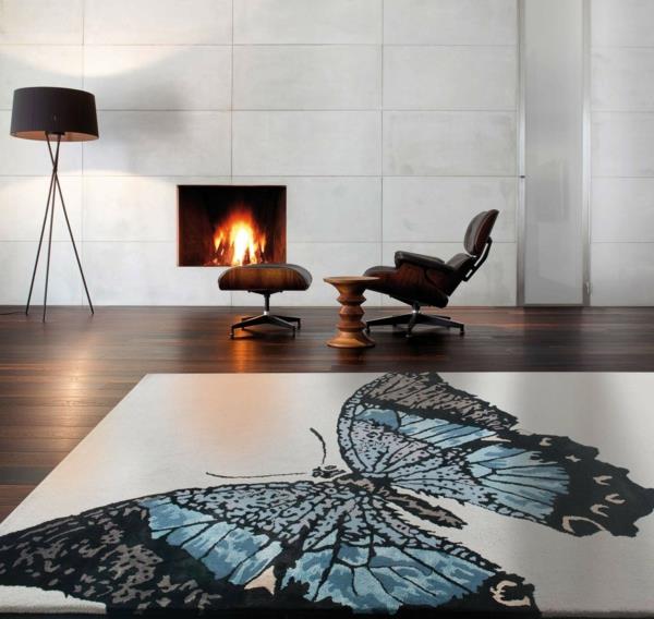 όνειρο χαλί μοντέρνο μοτίβο πεταλούδα ambar muebles