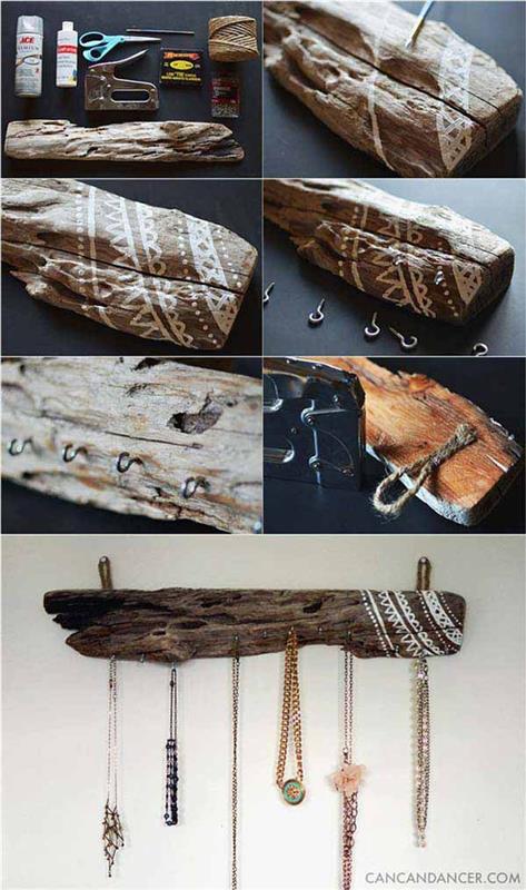 Κάντε διακόσμηση παρασυρόμενου ξύλου με φυσικά υλικά 3