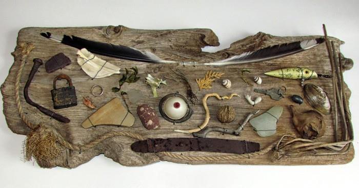 μπιφτέκι διακόσμησης driftwood με φυσικά υλικά 8 μπάρα με μανταλάκια