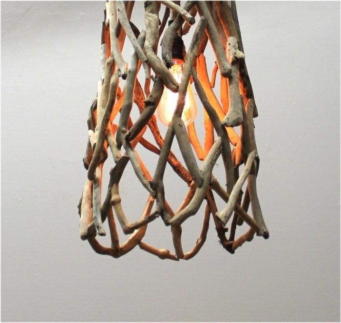 λάμπα driftwood diy ιδέες κρεμαστό φως