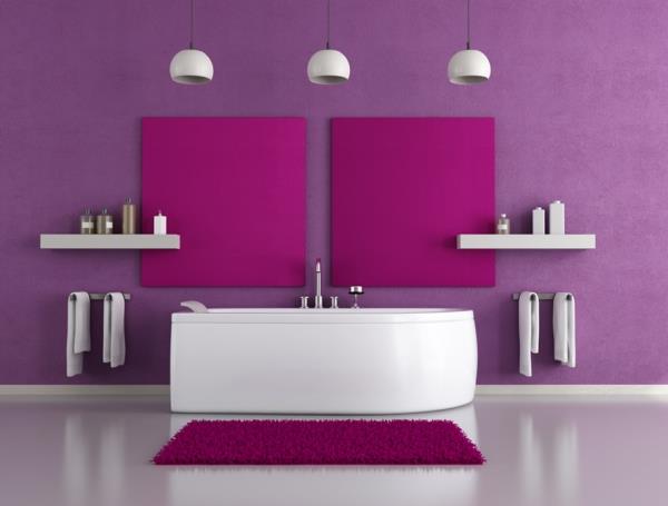 trend trend 2014 pantone μοντέρνο χρώμα τοίχου μπάνιου μωβ
