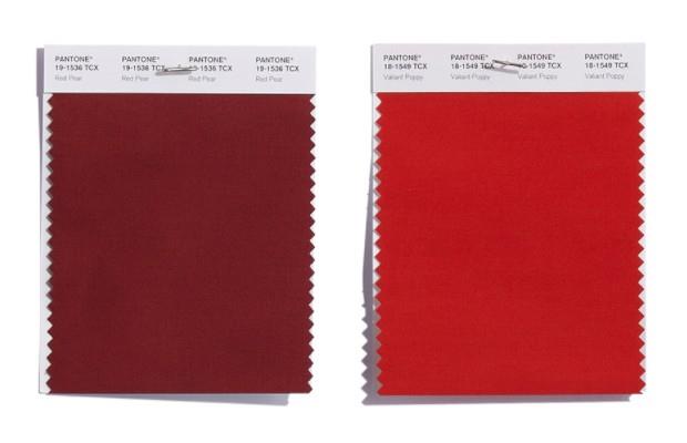 μοντέρνα χρώματα για γυναίκες pantone δύο διαφορετικά κόκκινα