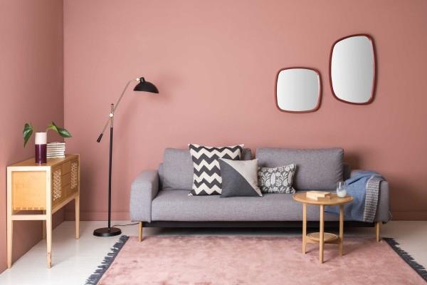 μοντέρνα χρώματα υπέροχο σχέδιο τοίχου σε ροζ χρώμα