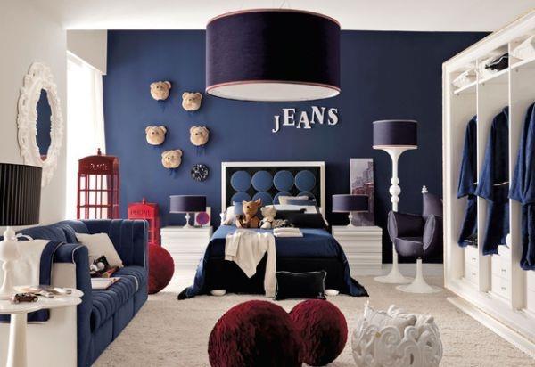 ιδέες εσωτερικού σχεδιασμού για νεανικά δωμάτια σε μπλε χρώμα
