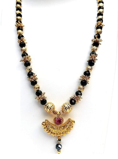 1 g aukso karoliukų mangalsutra