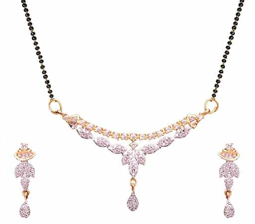 Dirbtinis deimantas Mangalsutra