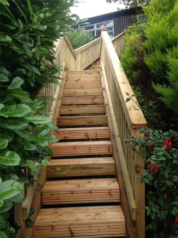 σκάλες σχεδιασμός φυτών κήπου εξωτερικές ιδέες