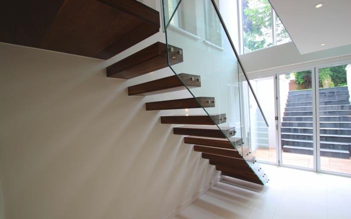κιγκλίδωμα σκαλοπατιών σχεδιασμός γυάλινης σκάλας όμορφες ιδέες διαβίωσης