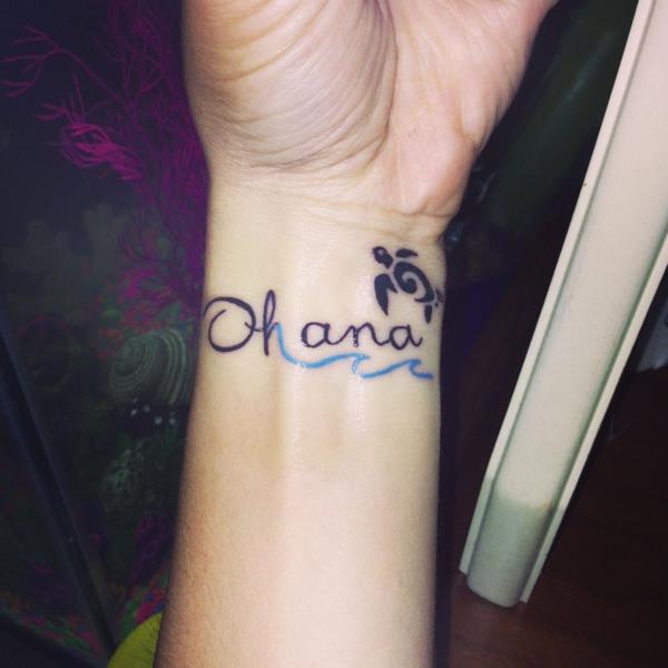 tribal handgelek ohana tattoo