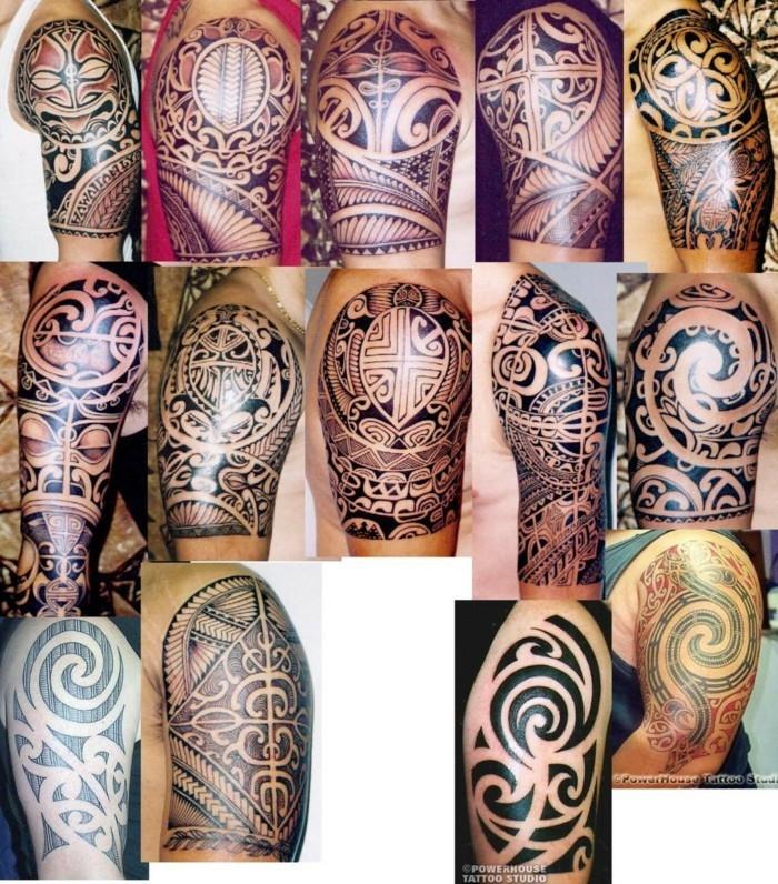 φυλετικά μοτίβα άνδρες άνω βραχίονα τατουάζ μαορί