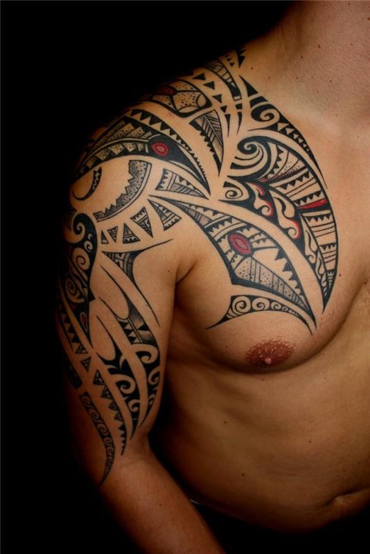 φυλετικό τατουάζ ώμου τατουάζ μαορί