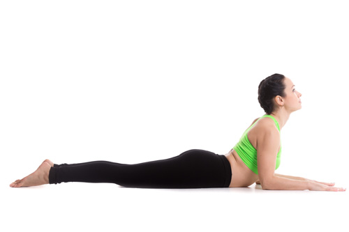 Sfinkso poza (salamba Bhujangasana)