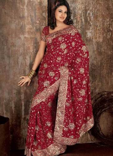 İşlemeli Vadodara Saree