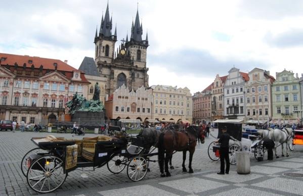 ταξίδια Τσεχία ταξίδια διακοπές στην κεντρική πλατεία της Πράγας