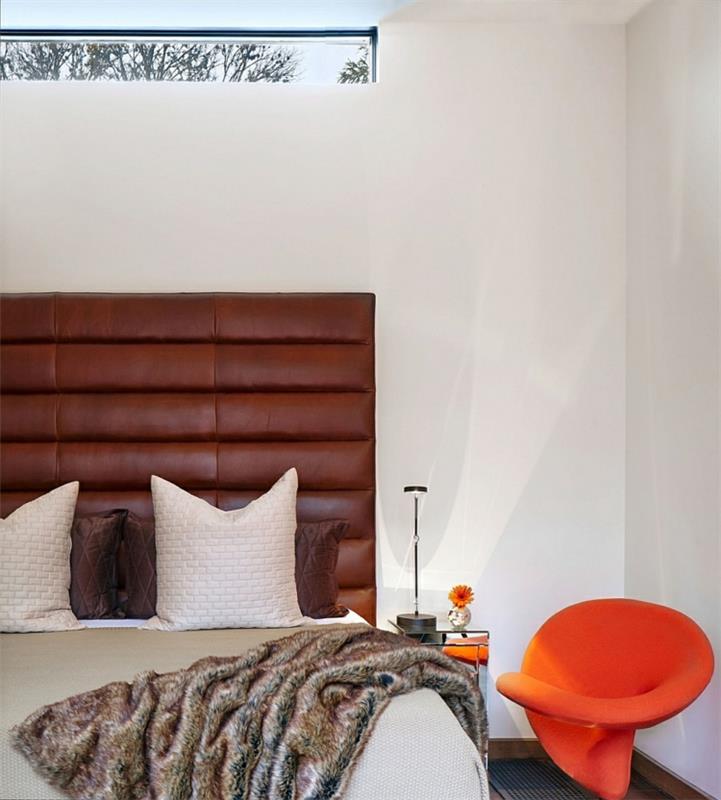 οικολογική αρχιτεκτονική κατοικία υπνοδωμάτιο επικαλυμμένο κρεβάτι