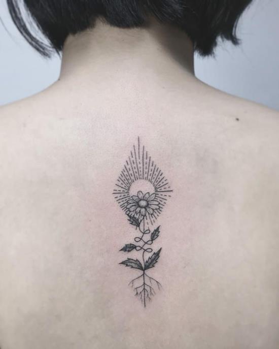 unalome ερμηνεία λουλουδιών τατουάζ