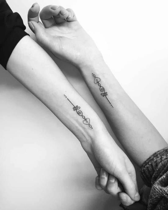 unalome τατουάζ φιλία τατουάζ ιδέα