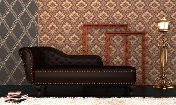 έπιπλα δερμάτινα έπιπλα scheselong καναπές μαύρο