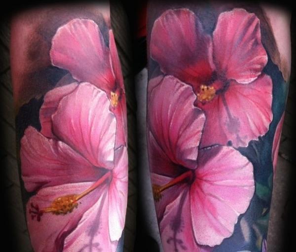ιδέες τατουάζ αντιβραχίου ροζ λουλούδια