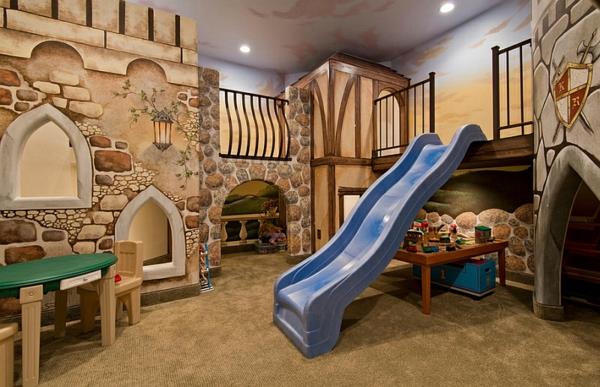 υπόγειο playroom παιχνίδια σχεδιασμού παιδικών δωματίων