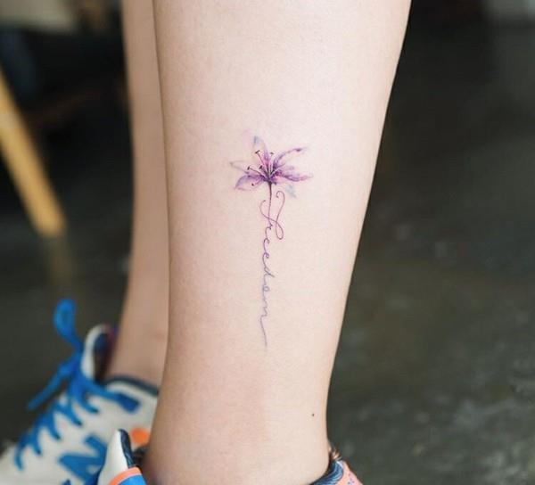 κάτω τατουάζ τατουάζ γυναίκες λουλούδι γραμματοσειρά τατουάζ
