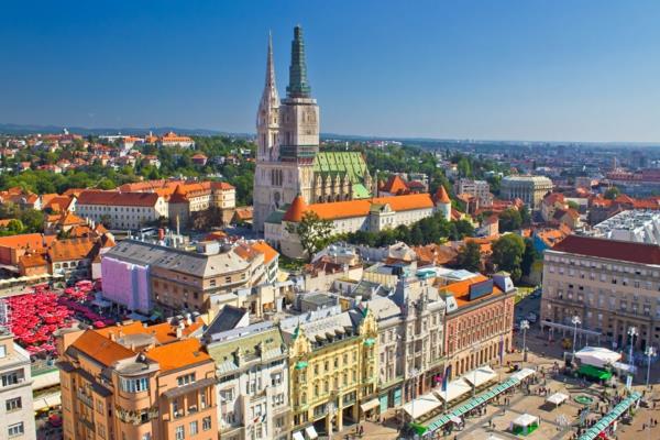 ταξιδιωτικοί προορισμοί Ευρώπη Ζάγκρεμπ πανοραμική πόλη καθεδρικός ναός