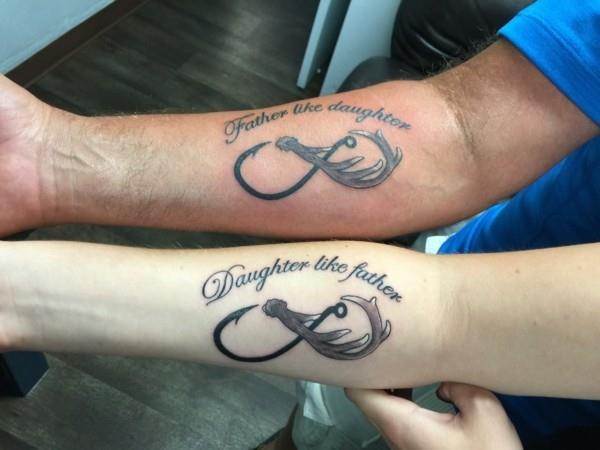 πατέρας κόρη τατουάζ ιδέα γραμματοσειράς αντιβράχιο τατουάζ