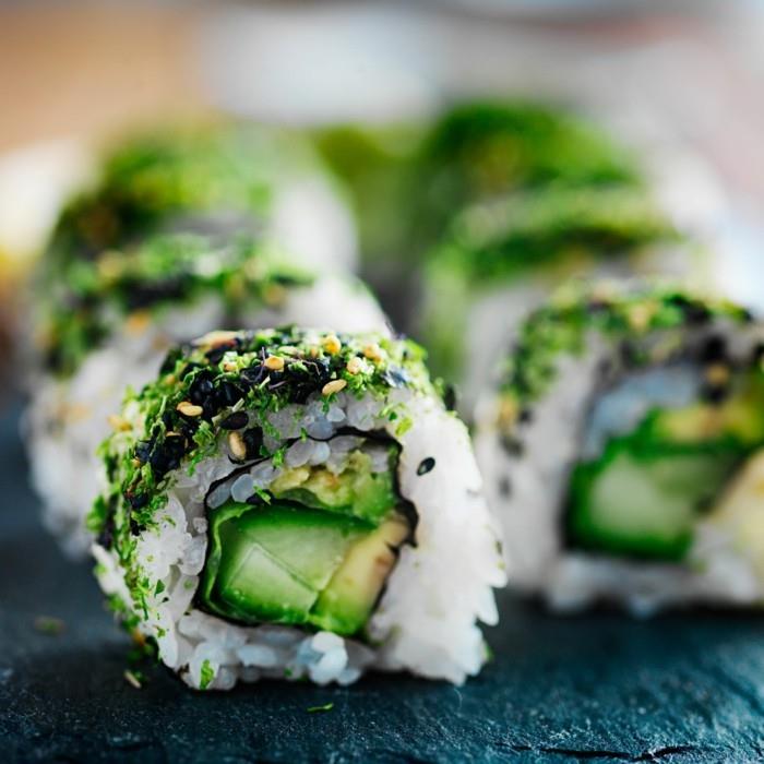 vegan αδυνατίσματος σούσι συνταγή ρύζι αβοκάντο