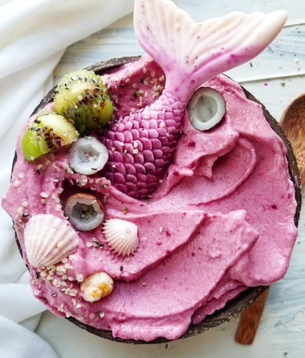 vegan γοργόνα κέικ γενέθλια