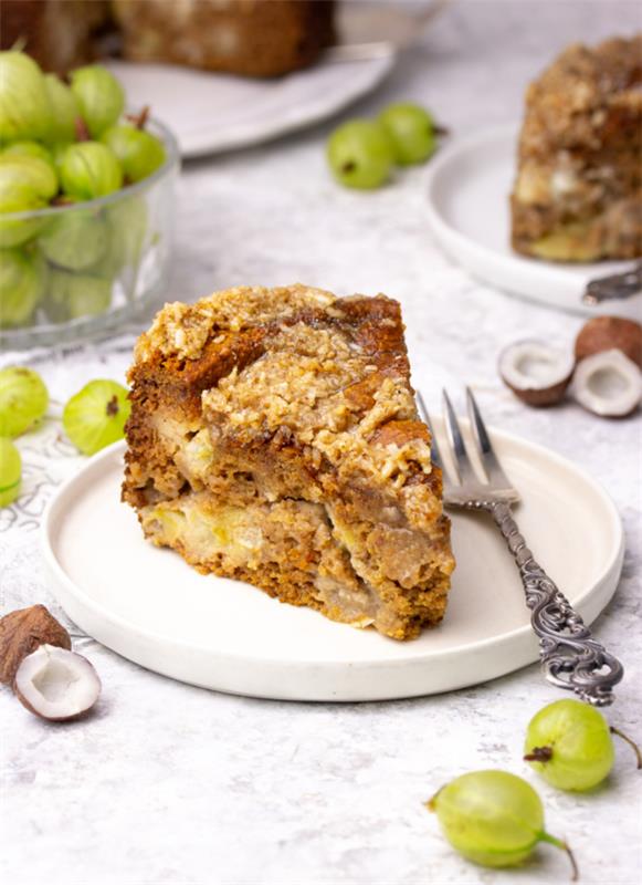 vegan κέικ φραγκοστάφυλου