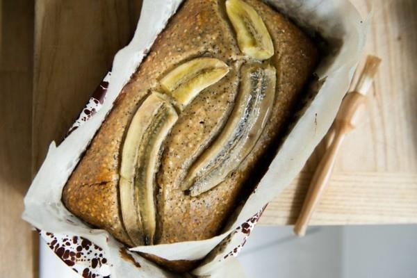 συνταγή vegan μπανάνα ψωμί ολόκληρες μπανάνες