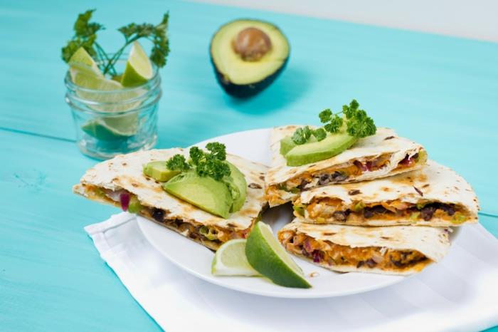 vegan φαγητό quesadilla