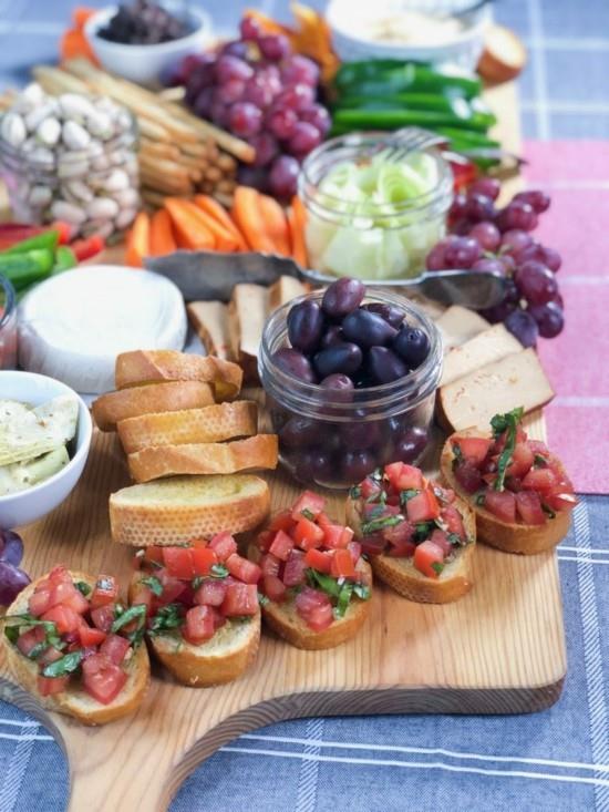 vegan κρύες ιδέες μπουφέ φρούτα τυρί λαχανικά