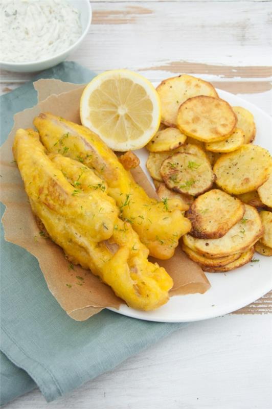 vegan συνταγή ψάρια άνθη μπανάνας με πατάτες τηγανητές