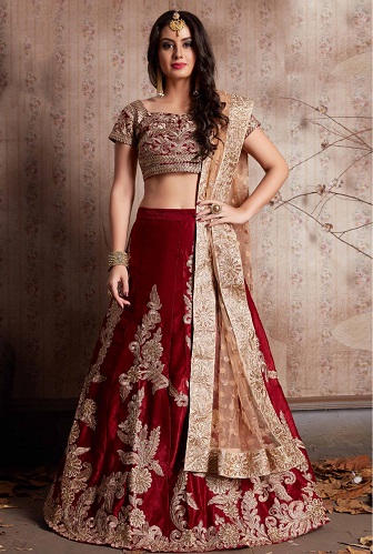 Mikro Kadife Lehenga