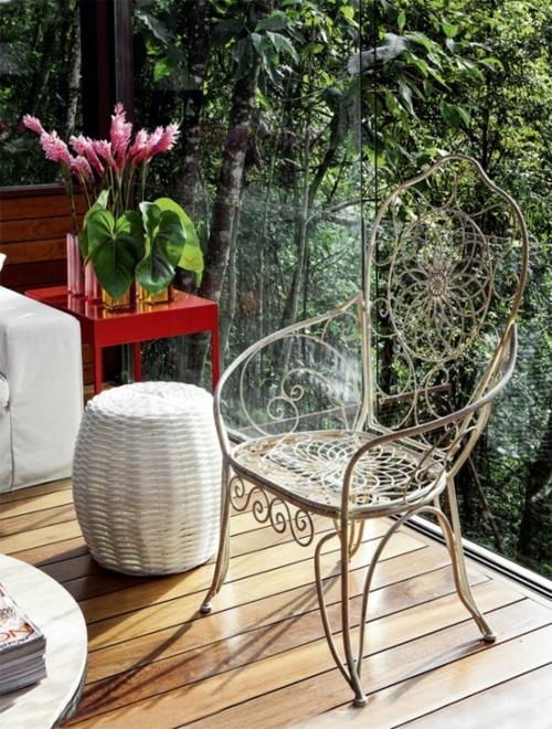 ξύλινη βεράντα καρέκλα επίπλων εξωτερικού χώρου κομψό γυαλί