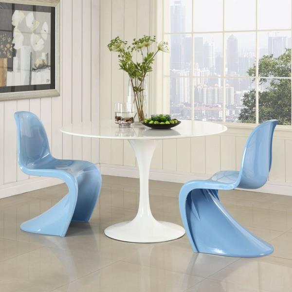verner panton καρέκλα μπλε δανέζικο σχέδιο επίπλων