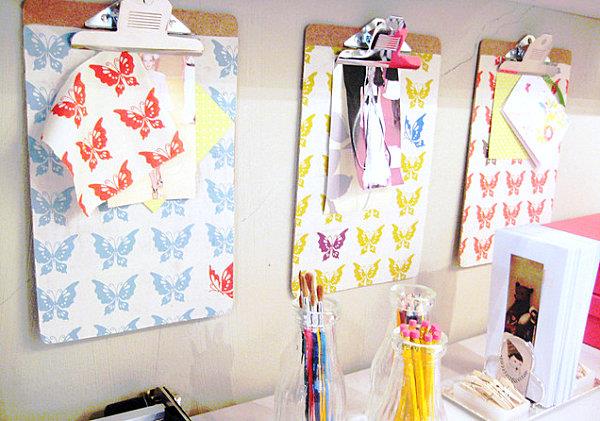 παιχνιδιάρικη διακόσμηση πεταλούδες τοίχου σχεδιασμός γραφείου στο σπίτι